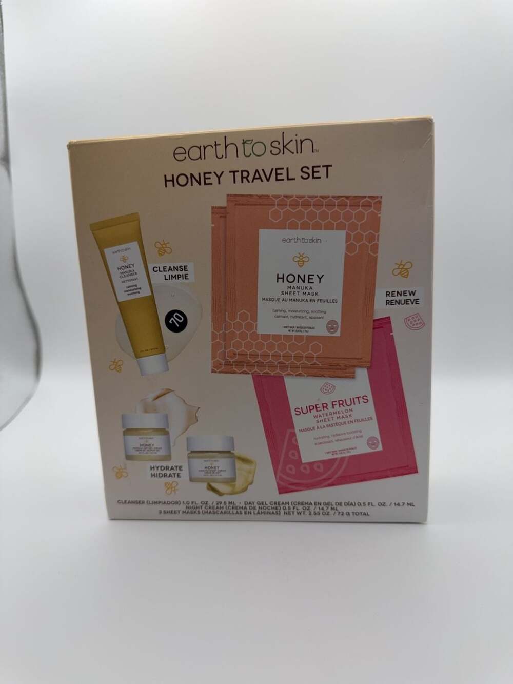 Earth To Skin Honey Travel Set Skincare Kit